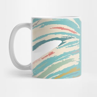 Monstera Leaf - Turquoise, Green, Coral, Mustard Mug